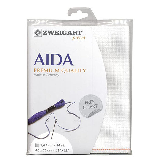 Toile Aïda 5.4 pts/cm - Blanc