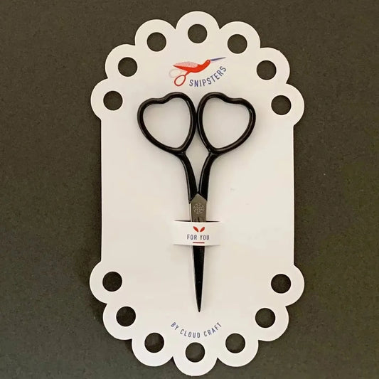 Ciseaux de broderie coeur - Noir