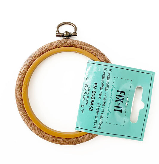 Mini cadre en plastique style bois 7,5 cm