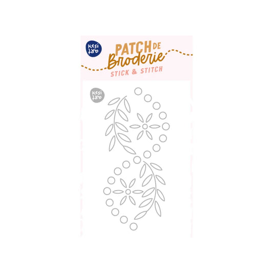 Patch de broderie - Bordure fleurie