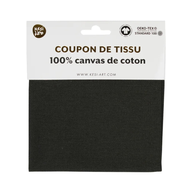 Coupon canvas coton Charbon